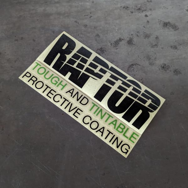 ［ステッカー］ラプターライナー　TOUGH AND TINTABLE（ブラック×グリーン）　RAPT...