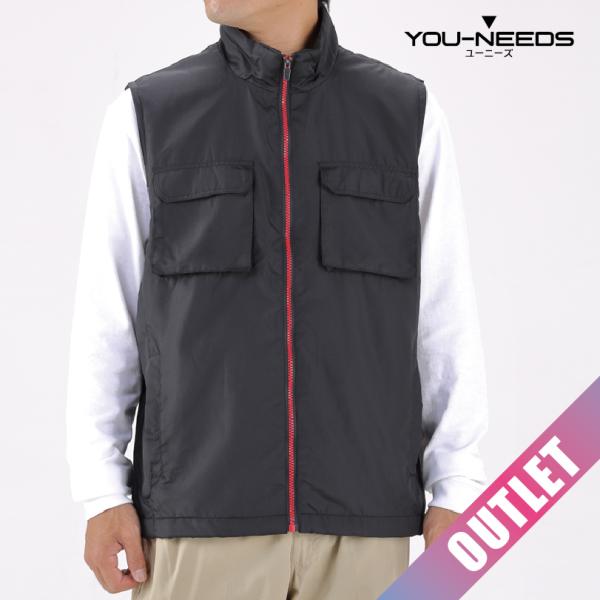 アウトレット 早い者勝ち メンズ裏フリースベスト L 4L あったか 撥水加工 釣り キャンプ アウ...