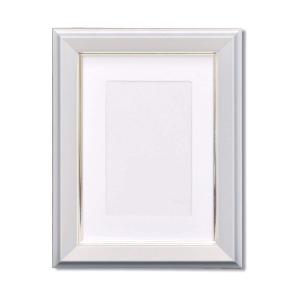 カラー 遺影額 ハガキサイズ グレー スタンド付 仏事用額 葬儀額 フレーム 額縁 額〔代引不可〕