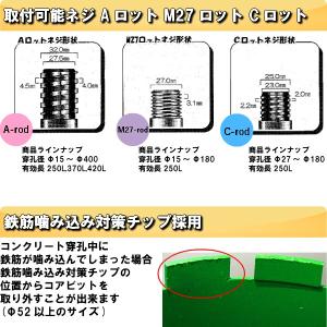 Green edge ダイヤモンドコアビット Φ52の詳細画像2