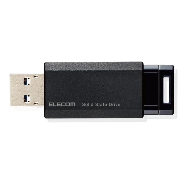 エレコム 外付けSSD 1TB USB3.2(Gen2) 　ノック式 　ESD-EPK1000GBK