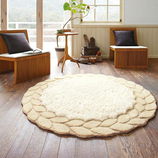 東リ ラグ デザインラグ 約150×150cm円形 デザインラグ カーペット ベージュ TOR420...
