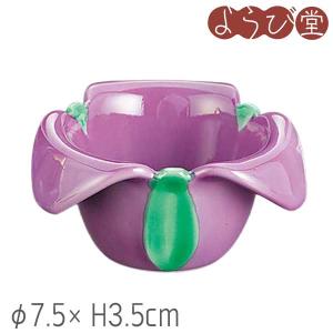 珍味入れ　紫交趾菊葉型珍味入れ10客 陶器 菊 珍味入 φ4.8xH3.5cm : 天然素材の雑貨ようび堂Yahoo!店 - 通販