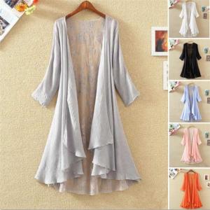 在庫一掃 ロングカーディガン レディース レース UVカット 紫外線対策 冷房対策 前開き 夏 シフォン 大きいサイズ リゾート フレア 薄手 上着 おしゃれ 羽織り