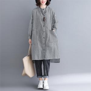 シャツワンピース ワンピース レディース ロン...の詳細画像1