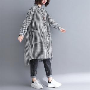 シャツワンピース ワンピース レディース ロン...の詳細画像2