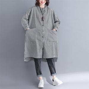 シャツワンピース ワンピース レディース ロン...の詳細画像3