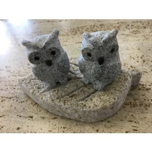 黒 ふくろう フクロウ 不苦労 グッズ 雑貨 置物 置き物 屋外 石の