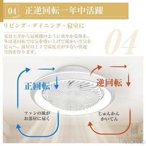 シーリングファンライト ファン付き照明 首振り...の詳細画像5