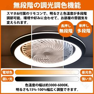シーリングファンライト 首振り led DCモ...の詳細画像3