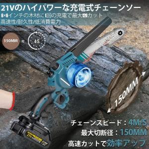 充電式チェーンソー ハンディチェーンソー マキ...の詳細画像4