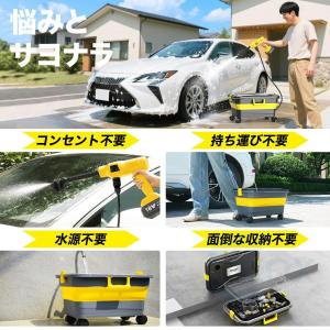 高圧洗浄機 20L折り畳みバケツ コードレス ...の詳細画像1