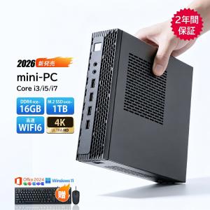 ミニPC minipc デスクトップパソコン 小型 PC パソコン office2024 最新 Windows11 Office付き インテル Core i3~i7 初期設定済 軽量 高スペック ミニパソコン