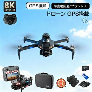 ドローン カメラ付き 小型 三重カメラ GPS搭載 初心者向け ブラシレスモータ搭載 動画撮影 子供向け 収納ケース ブラシレスモーター 高画質 高性能 折り畳み式