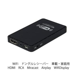 【送料無料】WiFi　ドングルレシーバー　車載・家庭用　HDMI　RCA　Miracast　Airplay　WifiDisplay