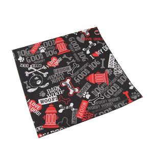 バンダナ 55 55cm お得 ハンカチ ヘアアクセ お弁当包み Woof柄 Dog 大判 Good