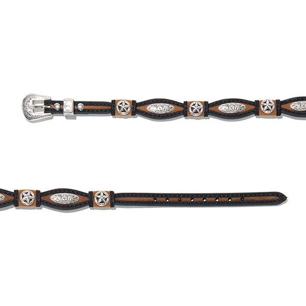 スカラップスター レザーハットバンド (ブラック×ブラウン) 02395107 58-65cm 【メ...