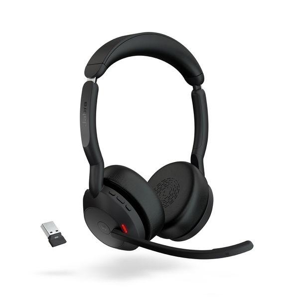 Jabra ヘッドセット Evolve2 55 - Link380a MS ステレオ 充電スタンド付...