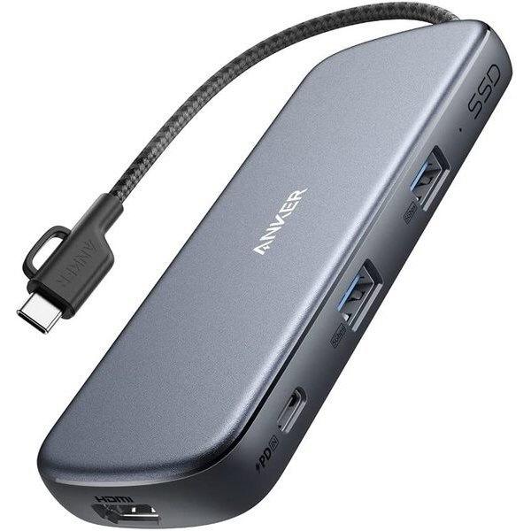 ANKER USBハブ PowerExpand 4-in-1 USB-C SSD ハブ A83470...
