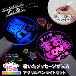 メール便送料無料】Sサイズ 光る アクリル 名入れ メッセージ うちわ