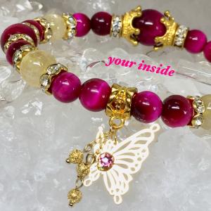 キラキラカット◇ ルビー 3mm ボールカット ブレスレット 1個売り