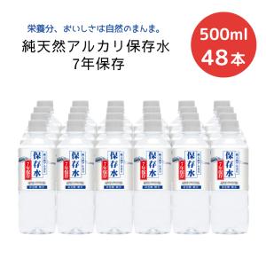 天然水 備蓄水 純天然アルカリ保存水 7年保存 500ml×24本×2ケース[48本] 送料無料 非加熱 軟水 シリカ 金城の華 ケイ・エフ・ジー