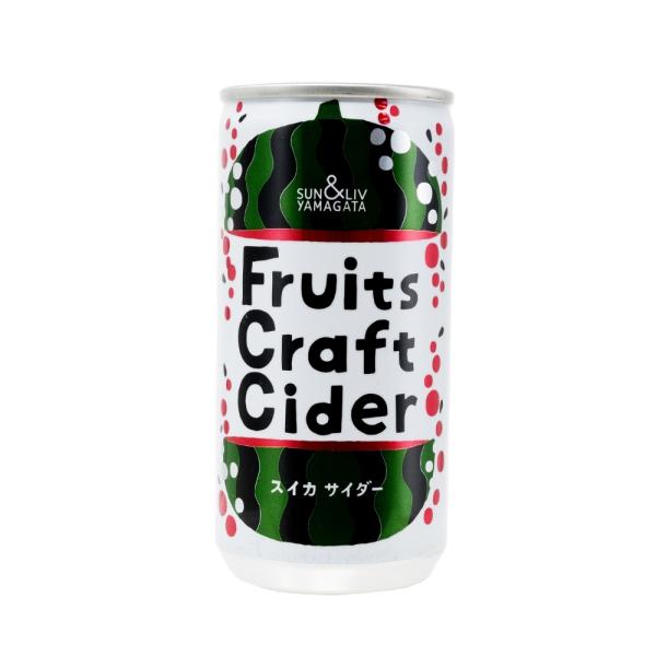 Fruits Craft Ciderスイカ サイダー 200ml×30缶×２ケース 山形県から産地直...