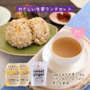 やさしい生姜ランチセット (すっきり美人のGABA玄米もち麦ごはん (ちりめん生姜) 150g×2個、蒸し生姜湯 ホットジンジャー 16g×5p) 温活 イトク食品