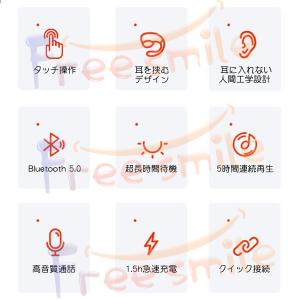 ワイヤレスイヤホン Bluetooth 5.0...の詳細画像1