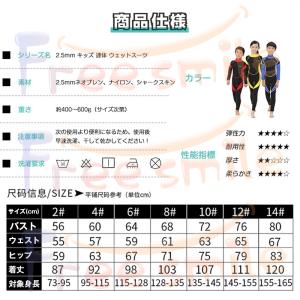 ウェットスーツ 2.5mm 子供用ウェットスー...の詳細画像4