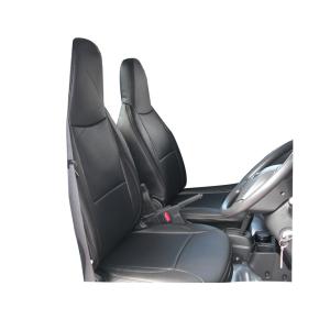 (ブラックレザー) Azur 機能性シートカバー フロント用 運転席助手席セット ハイゼットトラックジャンボ S500P / S510P H26/09-｜yourparts