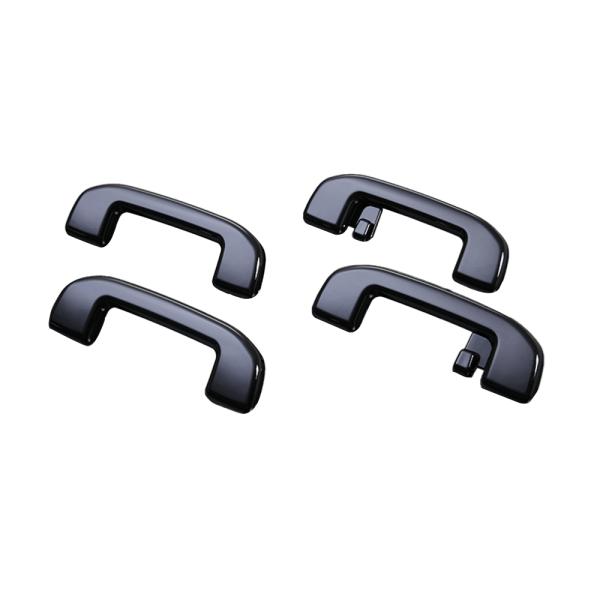 (ピアノブラック) 後席フック付き 交換式 アシストグリップ 4P ハリアー/ハリアーハイブリッド ...