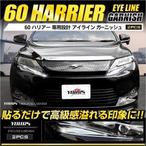 ハリアー 60 専用 アイライン ガーニッシュ カスタム 2PCS ZSU60W ZSU65W 送料無料 ABS