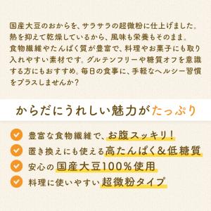 国産おからパウダー500g 超微粉 送料無料 ...の詳細画像3