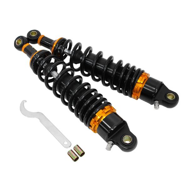 新品 ゼファー400 ZRX400 Z400FX 黒×金 サスペンション 320mm リアサスペンシ...