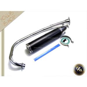 YBR125 G K KG スラッシュカット マフラー ブラック ストレート