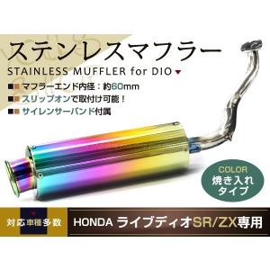 重低音 ライブディオ Dio ステンレス マフラー SR ZX AF34 AF35