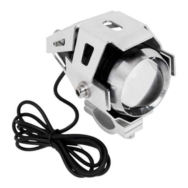 新品 CREE製 U5 チップ LEDヘッドライト 15W/3000LM バイク用/銀 ヘッドランプ...