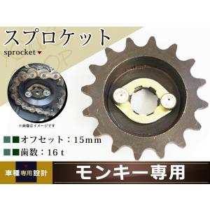 ダックス　シャリー　フロントスプロケット16丁　20mmオフセット ダックス シャリー フロントスプロケット16丁 20mmオフセット