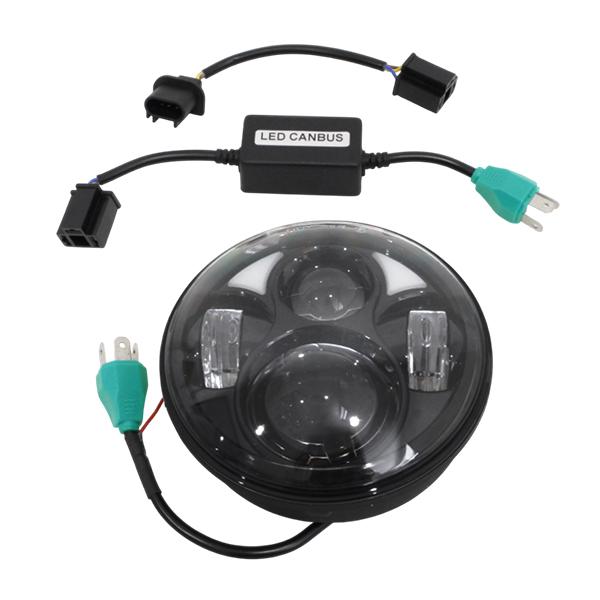 ハーレー LEDヘッドライト Hi/Lo 5-3/4インチ デイライト フォグ ユニット XLダイナ...