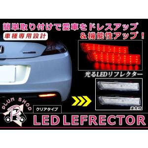 LEDリフレクター クリア N-BOXカスタム JF1 JF2 左右セット リア 反射