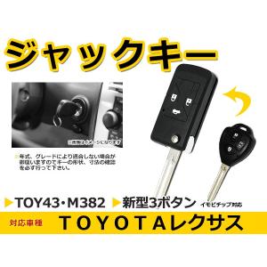 ジャックナイフキー ランドクルーザー100系/ランクル 表面2ボタン 交換