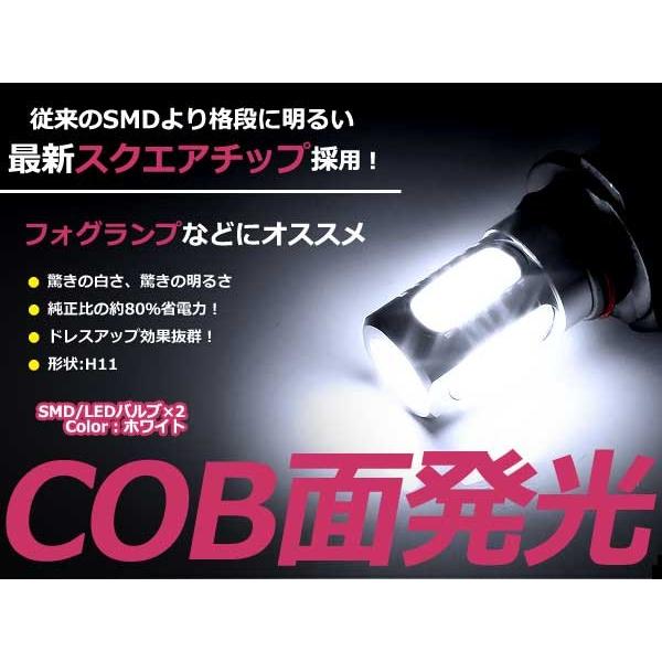 LEDフォグランプ セレナ C27 LEDバルブ ホワイト 6000K相当 H11 COB 面発光 ...