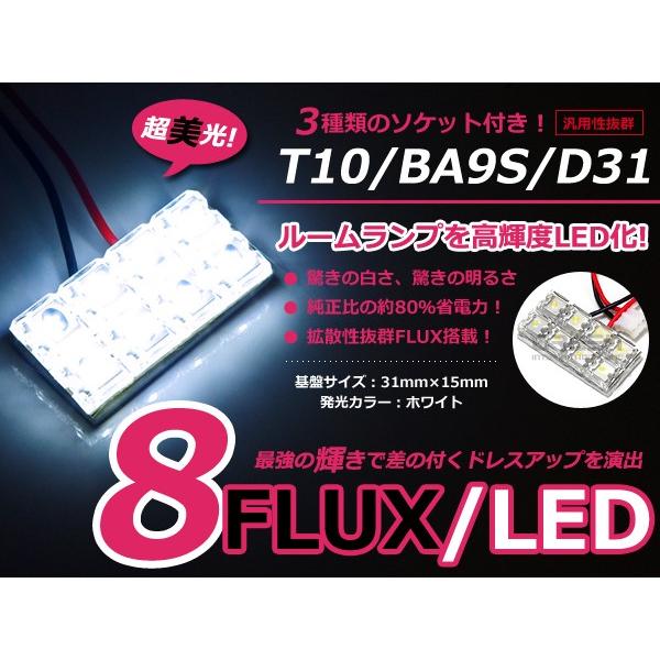 LEDルームランプ 基盤セット ホンダ ストリーム RN8 フロントランプ セット FLUX ホワイ...