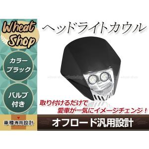 EU ヘッドライト カウル ブラック マスク HI/LO切替 12V バンド付属