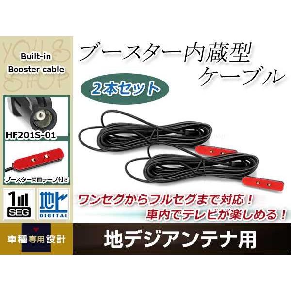 地デジアンテナ用 ブースター内蔵型ケーブル 2個 アンテナコード 5m ワンセグ フルセグ HF20...