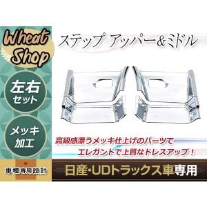 日産 UD 新型 17 パーフェクトクオン/07 クオン H17.1〜 メッキ サイド ステップ アッパー ミドル トラック デコトラ クローム｜yous-shopping