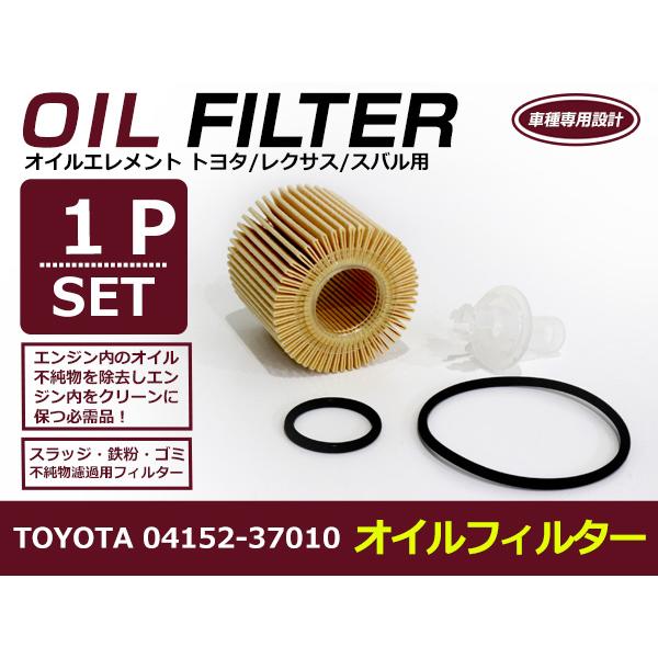オイルフィルター トヨタ イスト ZSP110 互換 純正品番 04152-37010 1個 単品 ...
