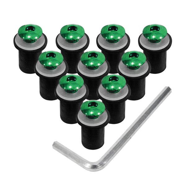 スクリーンボルト 5mm グリーン 緑 GSX1300R隼 ハヤブサ GSX-R1000 GSX-R...