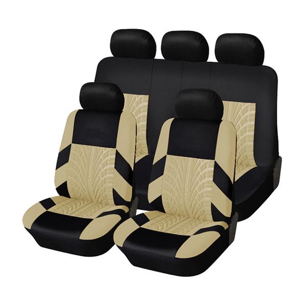 シートカバー ポケット付き 日産 スカイライン GT-R ベージュ 5席セット 1列目 2列目セット...